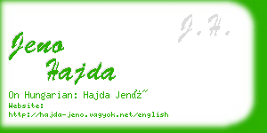 jeno hajda business card